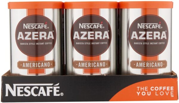 NESCAFÉ AZERA Americano Instant Coffee Tin, 100 g (Pack of 6)