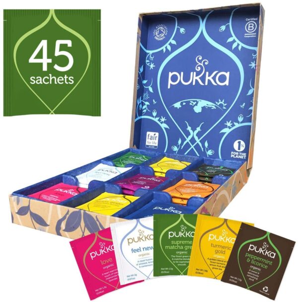 Pukka Herbs Tea Selection Gift Box, Organic Herbal Teas, Great Birthday Present (45 Sachets)