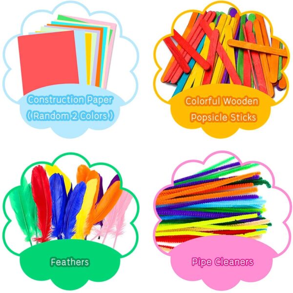 Colorful Plush Sticks Wool Pompoms Materials Kids DIY Montessori Craft Pipe Math Counting Education Stick Child Puzzles Toy