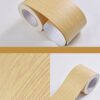 Wood Self Adhesive Window Decal Living Room Floor Border Skirting Contact Paper Waterproof Waist Line Wallpaper Home Improvement