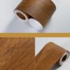 Wood Self Adhesive Window Decal Living Room Floor Border Skirting Contact Paper Waterproof Waist Line Wallpaper Home Improvement