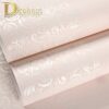 10M Home Improvement wall paper modern Fashion Non-woven Flocking Wallpaper Rolls for bedroom background wall 5 Colors R19