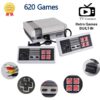 2020 Classic mini game console classic game player Built-in 620 Retro Games , AV output, 8-bit and two players for kids gift