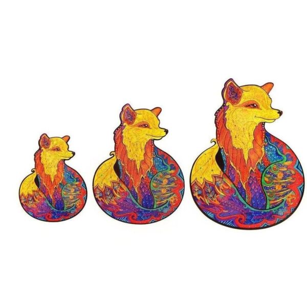 Wooden Jigsaw Puzzle Fox Puzzle Board Set Toy Interesting Wooden Puzzles For Adults Kids Christmas Gifts Educational Games Toys