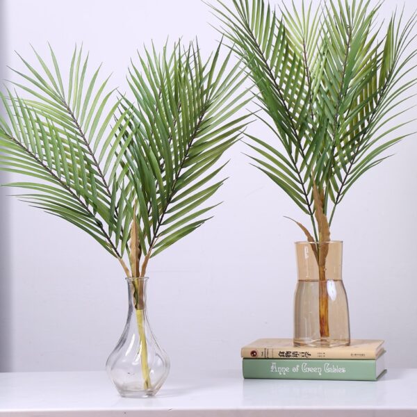 60-88CM Artificial Palm Tree Fake Plants Plastic Leaf Fake Tree For Home Wedding Garden Floor Living Room Decorations