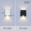 Nordic Wall Lamp Ip65 Led Aluminum Outdoor Up Down wall lights Modern For Home Stairs Bedroom Bedside Bathroom Lighting ZBW0010