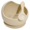 22colors!!1set Silicone Baby Feeding Bowl Set Baby Learning Dishes Suction Bowl Set Wood Spoon Non-Slip