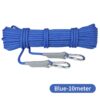 XINDA 10M Professional Rock Climbing Cord Outdoor Hiking Accessories Rope 9.5mm Diameter 2600lbs High Strength Cord Safety Rope