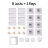Magnetic Child Lock Baby Safety Cabinet Drawer Door Lock Children Protection Invisible Lock Kids Security 4+1/8+2 With 1 Cradle