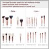 Jessup Makeup brushes set 6-25pcs Pearl White / Rose Gold Professional Make up brush Natural hair Foundation Powder Blushes