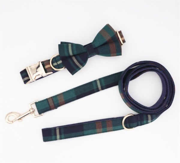 Tweed Tartan Dog Collar Bow Tie Pet Accessories