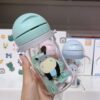 Hipac 1Pcs 250ml Baby Kids Children Cartoon Animal School Drinking Water Bottle Sippy Cup With Shoulder Strap Feeding