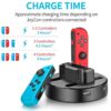 Joy-Con Charger Dock Station LED Charge Stand Holder With Micro USB Cable for Nintendo Switch Console