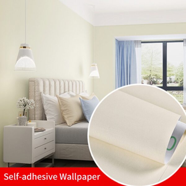 Solid Color Matte Wallpaper Waterproof Self adhesive Vinyl Contact Paper for Living Room Kids Bedroom Dormitory Home Improvement