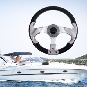Marine 12.4'' 315mm Steering Wheel & 3/4'' Tapered Shaft Non-directional 3 Spoke Steering Wheel For Vessel Yacht Boat Accessorie