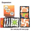 2020 jungle board game brown wood token run fast pair forest speed for friend family party fun cards game English Spanish rules