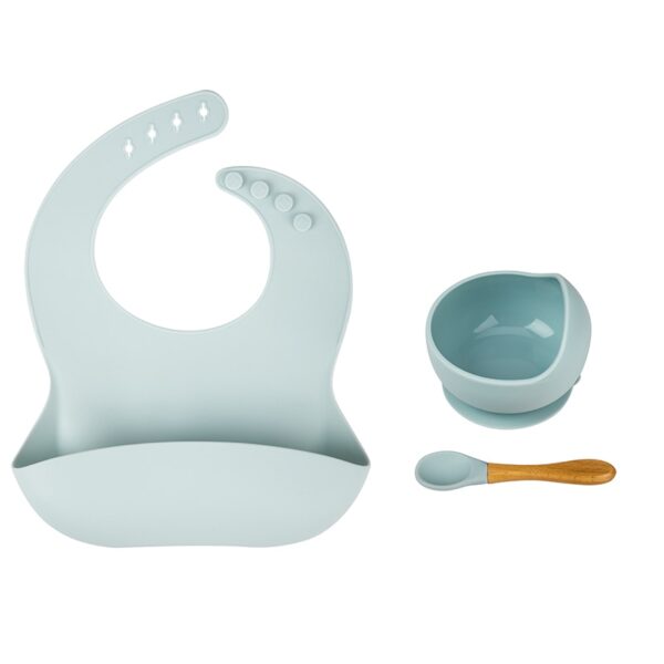 1set Silicone Baby Feeding Bowl Tableware Waterproof Spoon Non-Slip crockery BPA Free Silicone Dishes For Baby Bowl Baby Plate