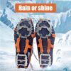 18 Teeth Climbing Crampons for outdoor winter Walk Ice Fishing Snow Shoes Antiskid Shoes Manganese Steel Shoe Covers