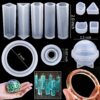83 Pieces Silicone Casting Molds And Tools Set With A Black Storage Bag For Diy Jewelry Craft Making