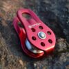 XINDA Rock Climbing Pulley Fixed Sideplate Single Sheave Pulley Outdoor Survival Tool High Altitud Traverse Hauling Gear