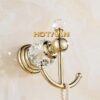 Luxury Crystal Gold Color Bathroom Accessories Set Gold Polished Brass Bath Hardware Set Wall Mounted Bathroom Products banheiro