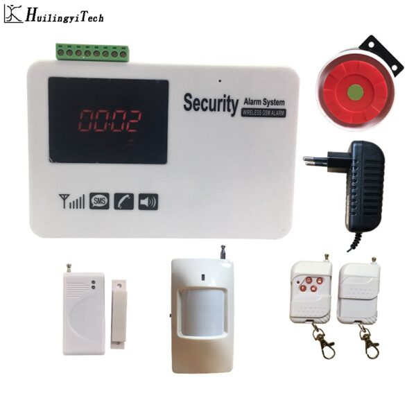 Home Alarm System with APP Burglar Protect Wireless Home Security GSM Alarm System SMS Alarm power off Russian English Voice