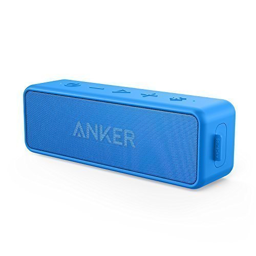 Anker Soundcore 2 Portable Bluetooth Wireless Speaker Better Bass 24-Hour Playtime 66ft Bluetooth Range IPX7 Water Resistance
