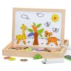 100+PCS Wooden Magnetic Puzzle Figure/Animals/ Vehicle /Circus Drawing Board 5 styles Box Educational Toy Gift
