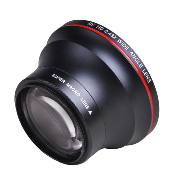 58MM 0.43x Professional HD Wide Angle Lens w/Macro Portion for Canon EOS Rebel 77D T7i T6s T6i T6 T5i T5 T4i T3i SL2 60D 7D 70D