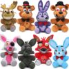 New 25cm FNAF Nightmare Freddy Bear Foxy Springtrap Bonnie Plush Toys Five Nights at Freddy's Toy Soft Stuffed Animal Dolls