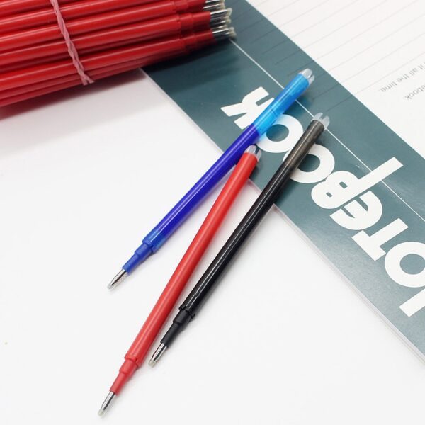 DELVTCH 30PCS Erasable Pen Refill Replacement Office School Writing Stationery Accessories Black/Blue/Red Ink Erasable Gel Pen