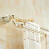 Luxury Crystal Gold Color Bathroom Accessories Set Gold Polished Brass Bath Hardware Set Wall Mounted Bathroom Products banheiro