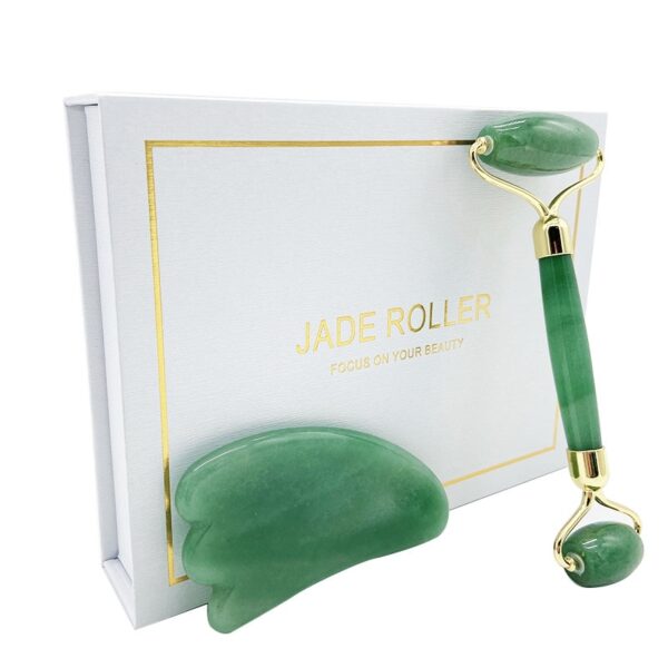 Jade Roller Facial Face Jade Massage Roller Rose Quartz Scraper Jade Massager Tools Slimming Face Natural Wrinkle Removal