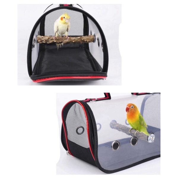 Outdoor Travel Transport Parrot Cage Bird Carriers Accessories Pvc Transparent Breathable Parrot Handbag