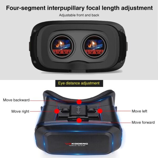 Original 3D Virtual Reality VR Glasses Support 0-600 Myopia Binocular 3D Glasses Headset VR for 4-7 Inch IOS Android Smartphone