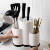 MDZF SWEETHOME Multi-Function Utensil Holder Knife Block PP Flatware Drainer Storage Box Spoon Fork Kitchen Organizer Rack