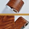 Wood Self Adhesive Window Decal Living Room Floor Border Skirting Contact Paper Waterproof Waist Line Wallpaper Home Improvement