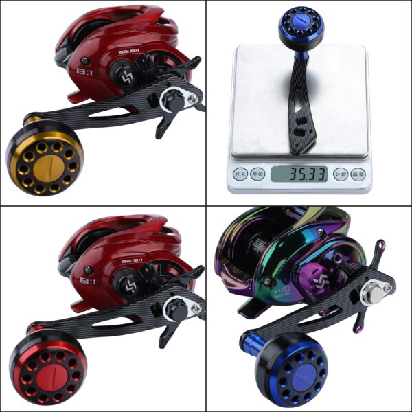 Sougayilang Top Fishing Reel Handle Aluminum Alloy Top Quality Strong Durable Fish Reel Handle for Baitcasting Reel Accessory