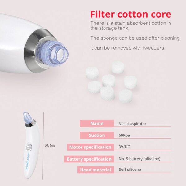Baby Nasal Aspirator Electric Baby Care Nose Cleaner Sniffling Equipment Sucker Cleaner Equipment Safe Hygienic Nose Aspirator