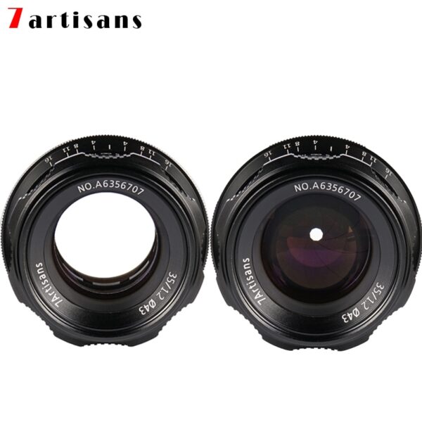 7artisans 35mm F1.2 Prime Lens for Sony E/Nikon Z /for Fuji XF APS-C Camera Manual Mirrorless Fixed Focus Lens A6500 A6300 X-A1