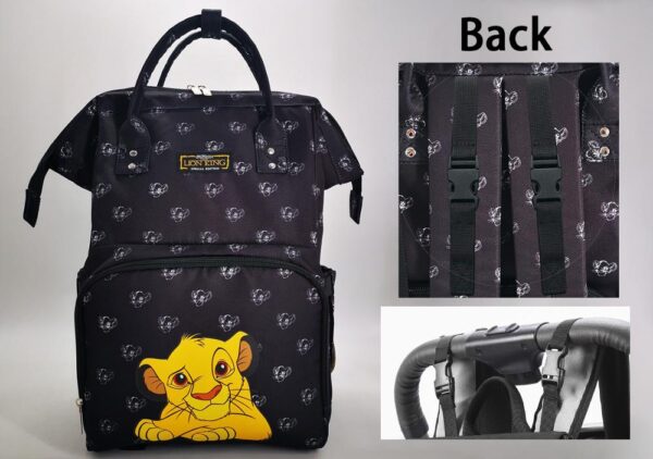 Disney Mickey Minnie USB Diaper Bag Large Capacity Mummy Maternity Nappy Bag Baby Travel Backpack For Baby Care Designer Pink