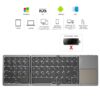 AVATTO B033 Mini Folding keyboard, Foldable Wireless Bluetooth Keyboard with Touchpad for Windows,Android, ios Tablet ipad Phone