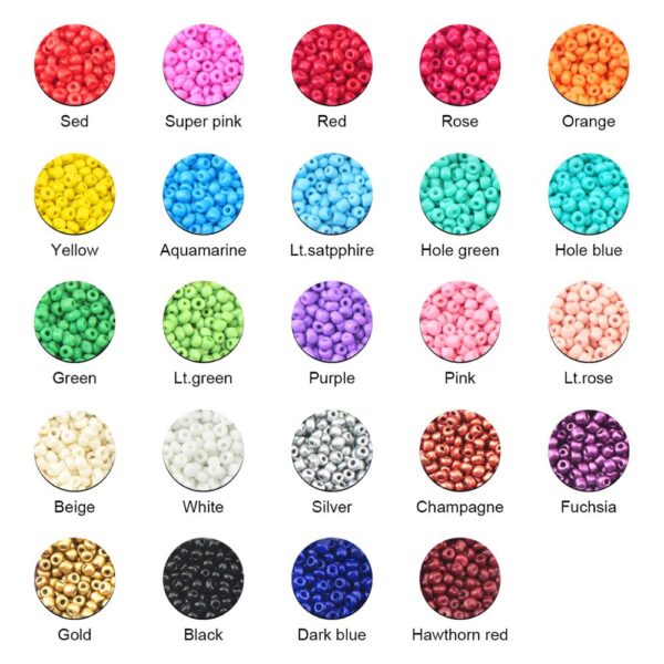 Wholesale 2mm 3mm 4mm Glass SeedBeads Czech seed beads round beads For DIY Bracelet Necklace Jewelry Accessories 24 colors