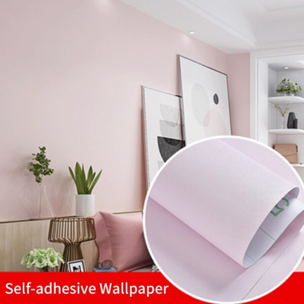 Solid Color Matte Wallpaper Waterproof Self adhesive Vinyl Contact Paper for Living Room Kids Bedroom Dormitory Home Improvement