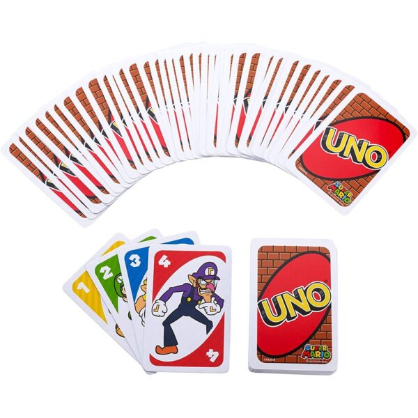 Mattel Games UNO Super Mario Card Game Family Funny Entertainment Board Game Poker Kids Toys Playing Cards