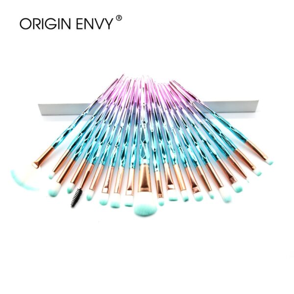 ORIGIN ENVY 20pcs Diamond Makeup Brush Set Eye Brush Beauty Tools Fan Powder Eyeshadow Contour Beauty Cosmetic For Make Up Tool